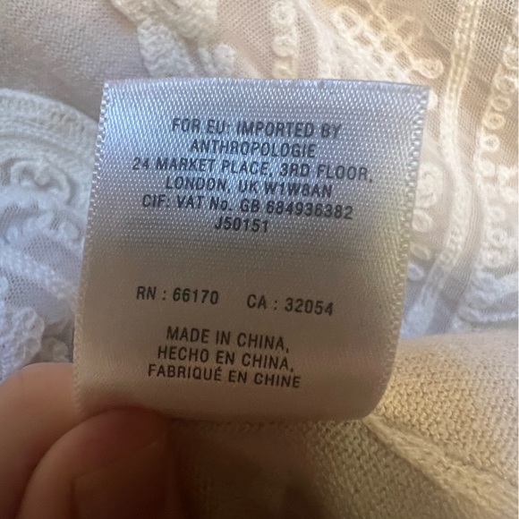 Anthropologie- Angel of the North Sweater with lace overlay at bottom - Small - Picture 5 of 6